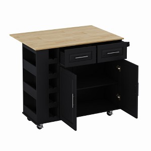 Bella Depot 46.46''W Kitchen Island Cart with 2 Door Cabinet - 1 of 4
