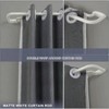 Double Curtain Rods Matte White Room Darkening Window 28 - 48 Inches Adjustable 3/4 Front 5/8 Back Quality Metal Wrap Around Design - 2 of 4