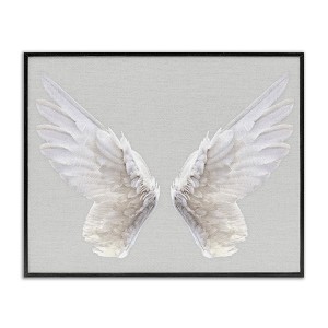 Stupell Industries Angel Wings on Grey Framed Giclee Art - 1 of 4