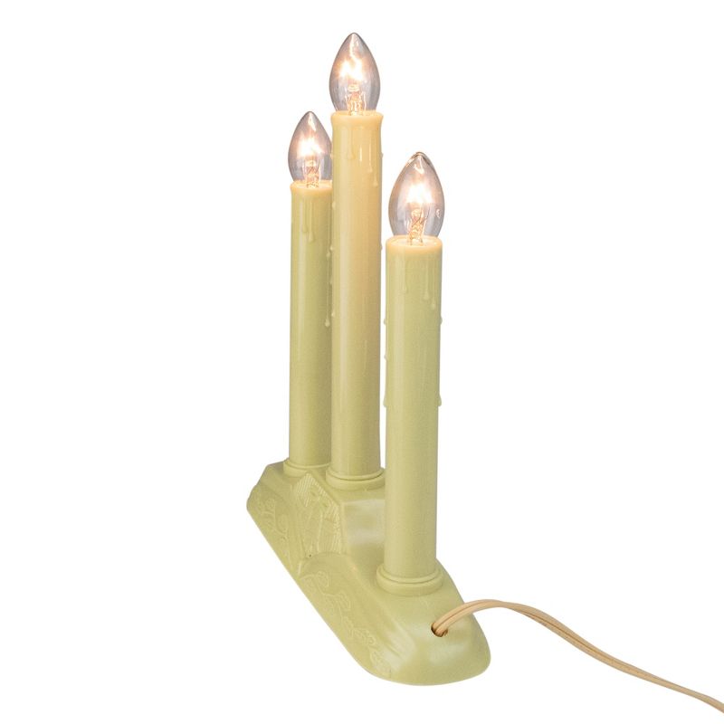 Northlight 9.5" Ivory 3 Light Candolier with Bell Base Christmas Candle Lamp, 2 of 3