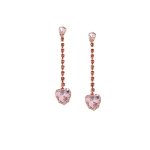 SOHI Women's Purple Sleek Drop Earrings - 1 of 3