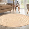 Braided Jute Handwoven Reversible Indoor Outdoor Area Rug by Blue Nile Mills - 2 of 4
