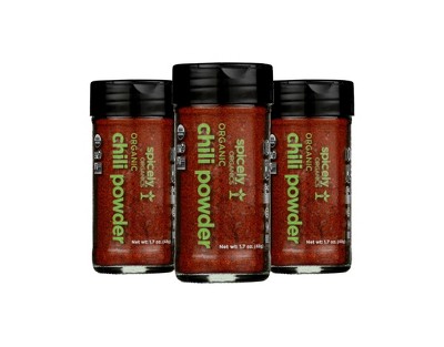 Spicely Organics - Organic Chili - Powder - Case of 3/1.7 oz