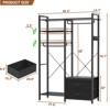 Aheaplus Garment Rack Heavy Duty Clothes Rack Free Standing Closet Organizer with Shelves and 2 hanging Rods - 4 of 4