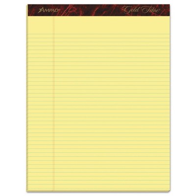 Ampad 12pk Legal Pads Narrow Rule 8.5 x 11.75 Gold