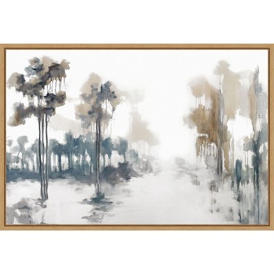 Amanti Art Back Roads Forest And Fields by Jacqueline Ellens Canvas Wall Art Print Framed 33 x 23-in.