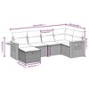 vidaXL 6 Piece Patio Sofa Set with Cushions Gray Poly Rattan - Gray without storage 6 Piece - 4 of 4