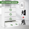 Munora - 5-Drawer Lateral File Cabinet with Lock - Wide Storage for Letter/Legal/A4 Files - White - 4 of 4