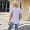 Womens Casual Shirts Loose T Shirts Basic Short Sleeve Crewneck Trendy Tops Cute Clothes Blouse - 2 of 4