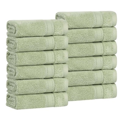 Classic Zero Twist Cotton Medium Weight Ultra-Soft Absorbent Towel Set by Blue Nile Mills