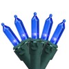 Northlight Mini LED Christmas Light Set - Blue - 16.25' Green Wire - 50ct - 2 of 3