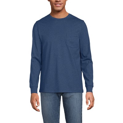 Lands' End Men's Super-T Long Sleeve T-Shirt with Pocket