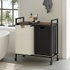 WOWLIVE Laundry Hamper with Wheels and 2 Removable Bags, Laundry Room Storage with Table - 4 of 4