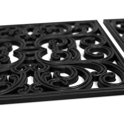 Black Rubber Square Stepping Stones for Garden Pathway
