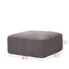Airsurfer Large Charcoal Gray Ottoman Modern Plush Lounge Ottoman Home Accent for Living Room Relaxation - 3 of 4