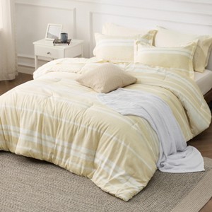5/7 Pcs Bedding Set with Cationic Dyeing for Striking Double-Sided Contrast - 1 of 4