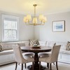 KAISITE 5-Light Modern Farmhouse Chandelier with Wavy Fabric Shades for Dining Room - 4 of 4