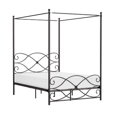 Full Kensie Metal Canopy Bed Oiled Bronze - Hillsdale Furniture