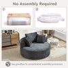 ChicFurnit Round Sofa Circle Bed Sectional Sofa Memory Foam Cloud Couch with 3 Pillow Sofa Couches for Living Room, 55.91"*55.51"*24.8" - 4 of 4