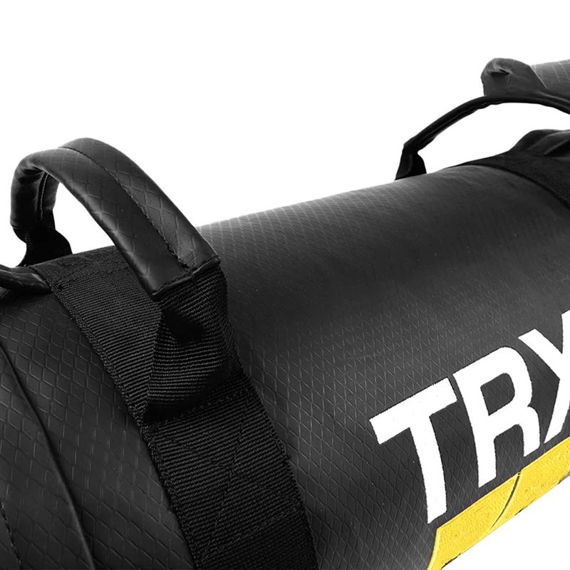 TRX Power Bag 50 Pound Indoor Outdoor Multipurpose Moisture-Resistant Vinyl Prefilled Weighted Exercise Training Gym Sandbag with 5 Handles, Black, 3 of 7