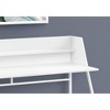 Vynxaria 48" White Laminate White Metal Computer Desk Modern Home Office Workstation with Storage Shelves - 2 of 4