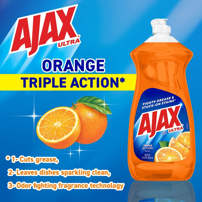 Ajax Orange Ultra Triple Action Liquid Dish Soap - 28 fl oz, 5 of 14