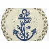Earth Rugs Anchor Printed Round Jute Trivet – 10" Nautical Coastal Design, Heat-Resistant Table Protector - 2 of 3