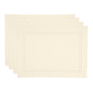Solino Home Linen Double Hemstitch Placemats - 1 of 4