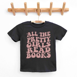 The Juniper Shop Pretty Girls Read Books Youth Short Sleeve Tee - 1 of 4