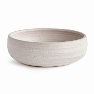 Plum & Post 5" x 16" Chryssa Ceramic Matte Decorative Bowl Centerpiece for All Seasons - 1 of 4