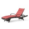 Christopher Knight Home Jessica Outdoor Rattan and Iron Adjustable Chaise Lounge with Cushion - 2 of 4