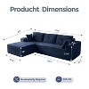 MAXYOYO 104" Modular Sectional Sofa Couch, with L-Shape Chaise, Modern Boneless Couch for Living Room, No Assembly Required - 2 of 4