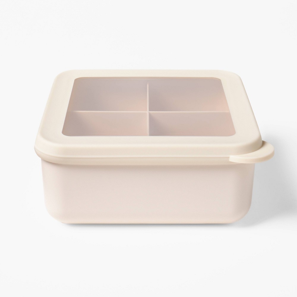 Photos - Food Container Small Snack Bento Food Storage Container Cream - Figmint™