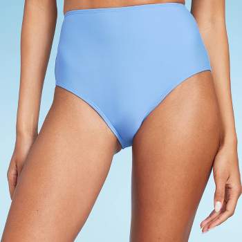 Women's High Waist Cheeky Bikini Bottom - Shade & Shore™ Blue