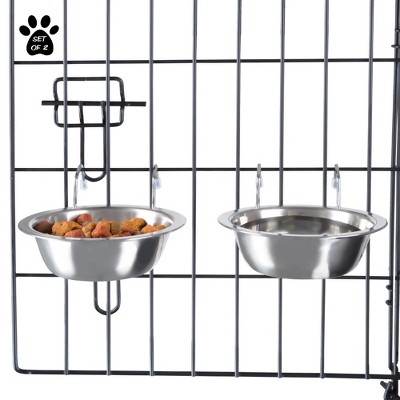 Impact Dog Crates Aluminum Dog Bowl Stand Double