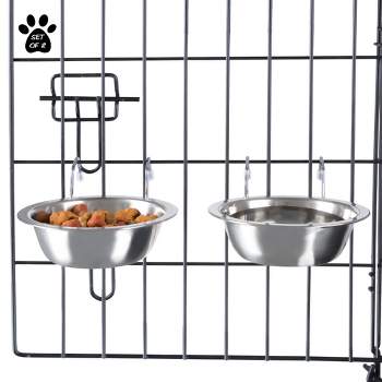 PawHut Large Elevated Dog Bowls with Storage Cabinet Containing Large 37L  Capacity, Raised Dog Bowl Stand Pet Food Bowl Dog Feeding Station, White