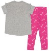 Barbie Little Girls Short Sleeve Graphic T-Shirt and Leggings 2-Piece Set - 2 of 4