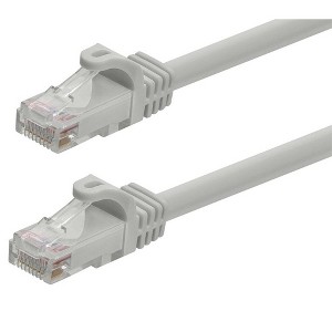 Monoprice Cat5e Ethernet Patch Cable - 14 Feet - Gray | Network Internet Cord - Snagless RJ45, Stranded, 350Mhz, UTP, Pure Bare Copper Wire, 24AWG - - 1 of 4