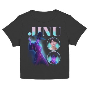 Juniors KPop Demon Hunters Jinu Saja Portrait Circles T Shirt - 1 of 4
