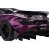 McLaren 720S "LB-Works" Purple Metallic with Black Top 1/18 Model Car by Top Speed - 4 of 4