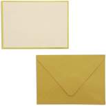 48 Pack Blank Invitation Cards and Envelopes for Wedding Birthday Graduation Baby and Bridal Shower, Gold Foil Border, 4 x 6 inches