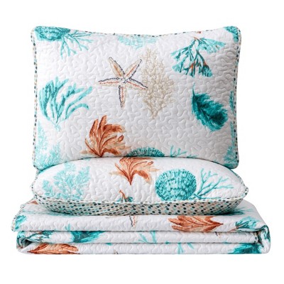 Key West Dreams Full-Size Reversible Microfiber Quilt Set
