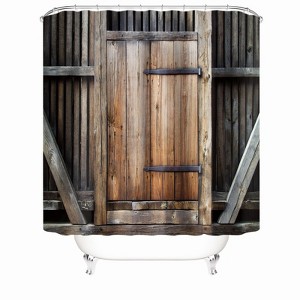 Closed Door Shower Curtains for Bathroom Waterproof Fabric Bath Curtain Durable Soft Stylish Bathroom Decor 72x72 Inch - 1 of 1