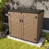 Yardgrace Outdoor Storage Cabinet Waterproof, Resin Vertical Outdoor Storage Shed For Patio Furniture, Garden Tools - 3 of 4