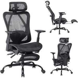MaseiKar Drafting Chair, Tall Office Chair with Flip-up 3D Armrest, Executive Ergonomic Computer Standing Desk Chair with Back Lumbar Support - 1 of 4