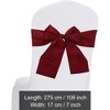 Unique Bargains Chair Sashes Self-Tie 108.27"x6.69" Wine Red 20 Pcs - 2 of 4