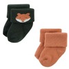 Hudson Baby Cotton Rich Newborn and Terry Socks, Harvest Bear - image 3 of 4