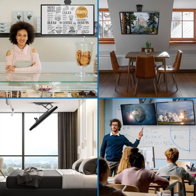 Motorized Black Steel Ceiling TV Mount for 32-70 Inch Screens