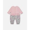 Deux par Deux Baby Girl Organic Cotton Bi-Material Romper Neutral Purple - 2 of 4