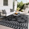 Outdoor Rug Vintage Carpet Waterproof Plastic Straw Rug UV-Resistant Reversible Mat for Camping RV Porch Deck Balcony Beach - 3 of 4